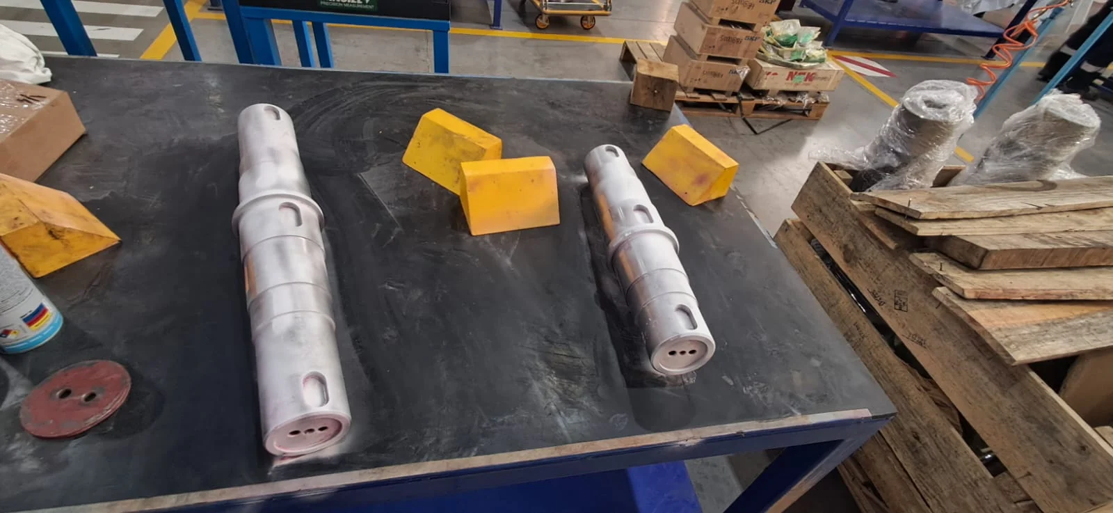 Inspección Ultrasonido y Líquidos Penetrantes Ejes, Taller De Reparación Componentes